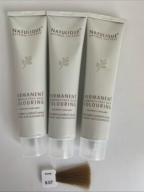 Natulique hair color 8.07 Brandy lot of 3 tubes